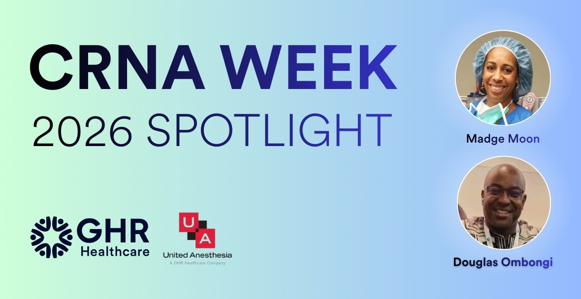 CRNA Week 2026 Spotlight: Madge Moon and Douglas Ombongi